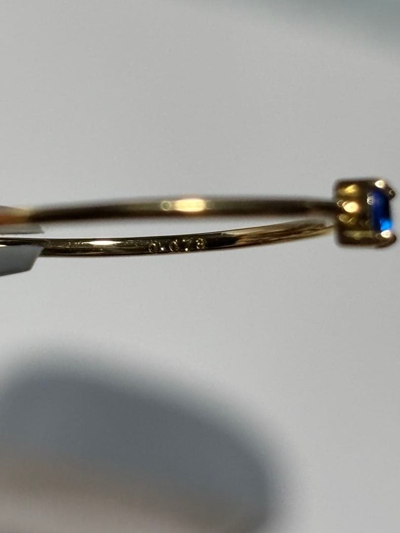 アウイナイトK18華奢リング　13号