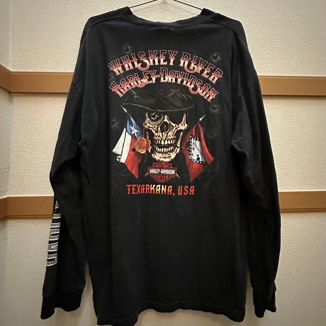 【ハーレーロンT】ハーレーダビッドソン　ロンTシャツ　XL　黒