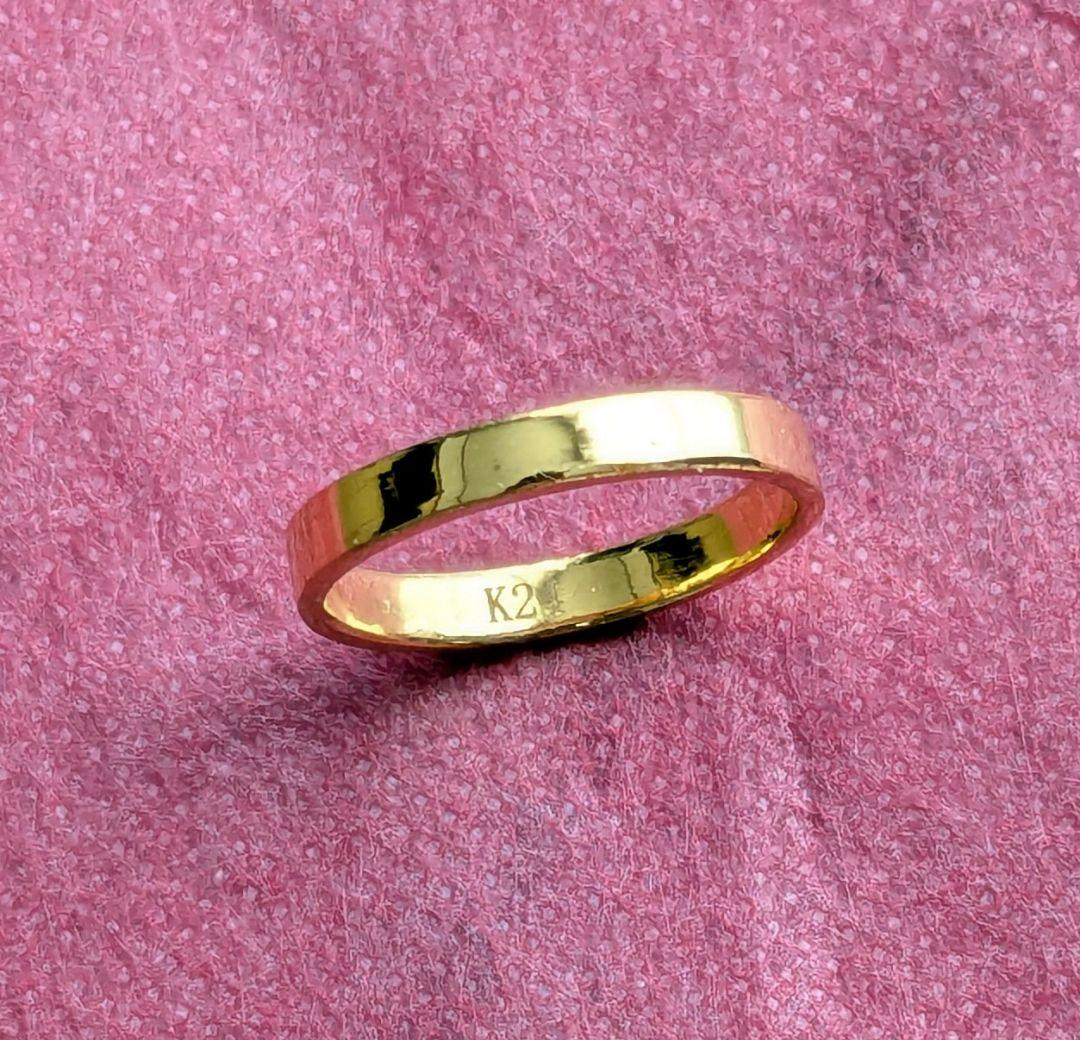 k18 幅広無地リング 指輪3.0g