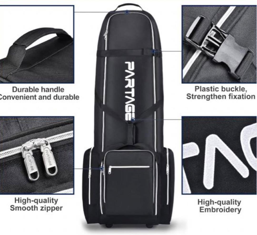 Partage ゴルフトラベルバッグ ホイール付き トラベルケース３点セット