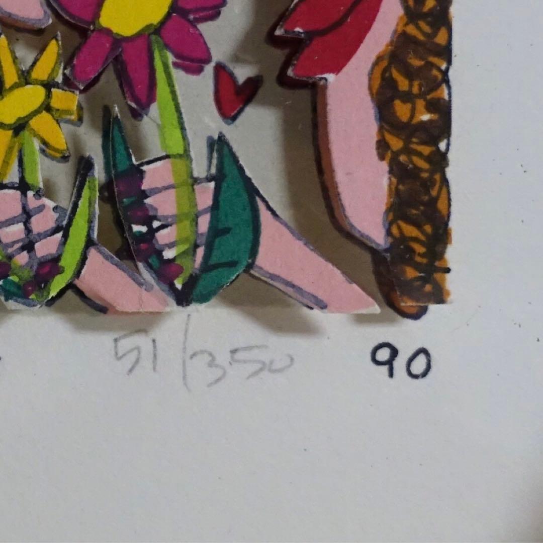 希少 ジェームスリジィ 特別額装 お花フレーム アメリカンポップアート 3D