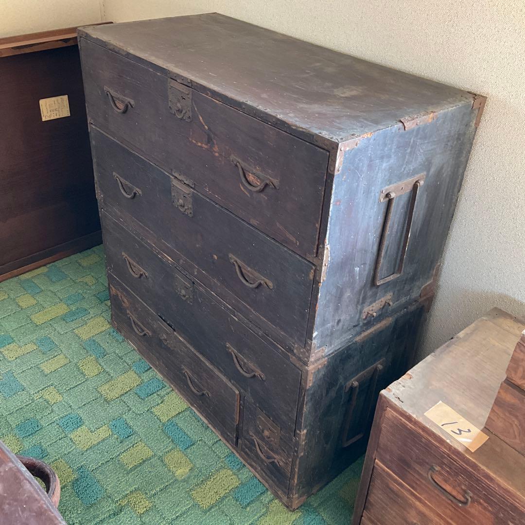 昭和家具　　木製 5段箪笥 ダークブラウン　16