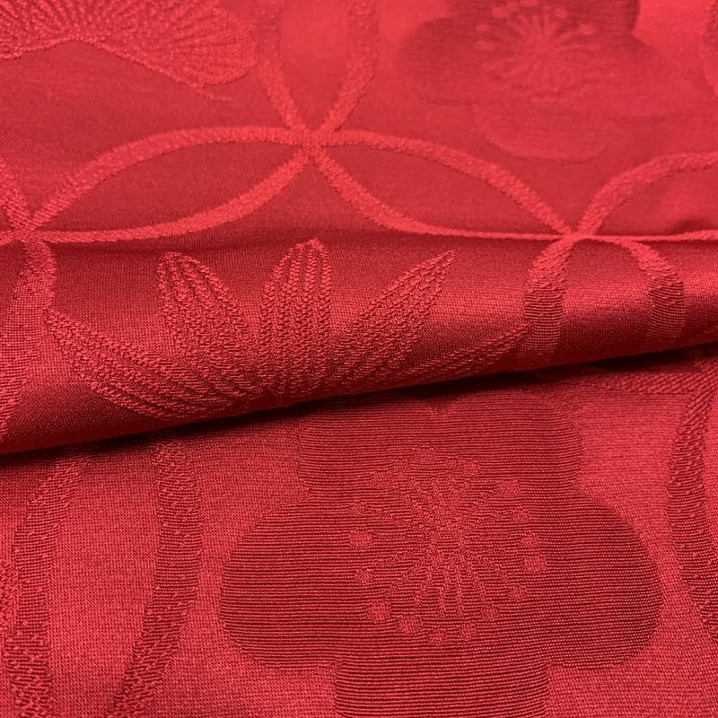 509z20〇三松取扱い 花がぁる 色無地振袖 地紋 松竹梅 赤〇成人式 結婚式