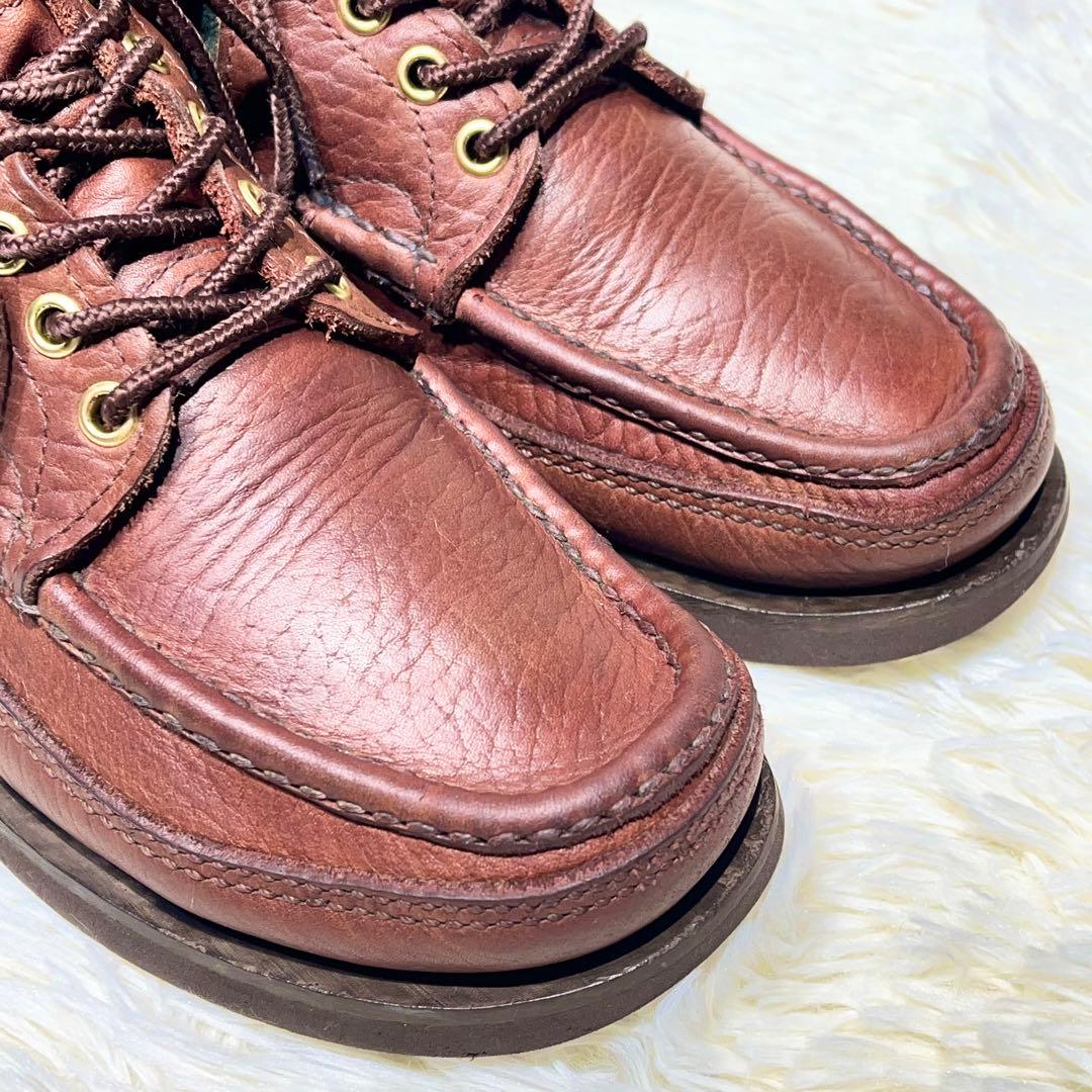 超希少！☆ラッセルモカシン　ショート サファリ 25㎝　本革　ブラウン×グリーン