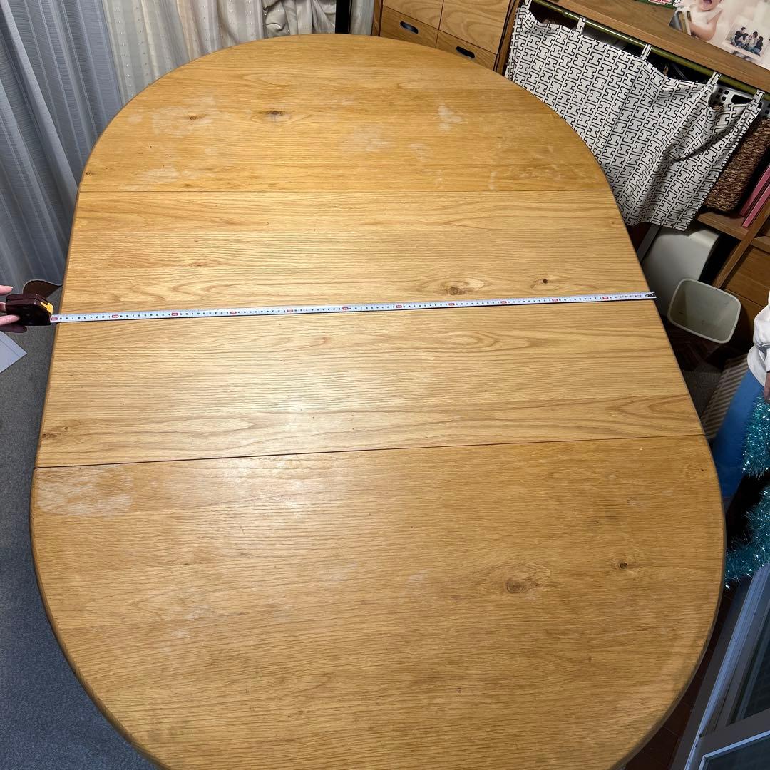 伸長式ダイニングテーブル 伸長 伸縮 木製 オーク 無垢材 北欧 ヴィンテージ