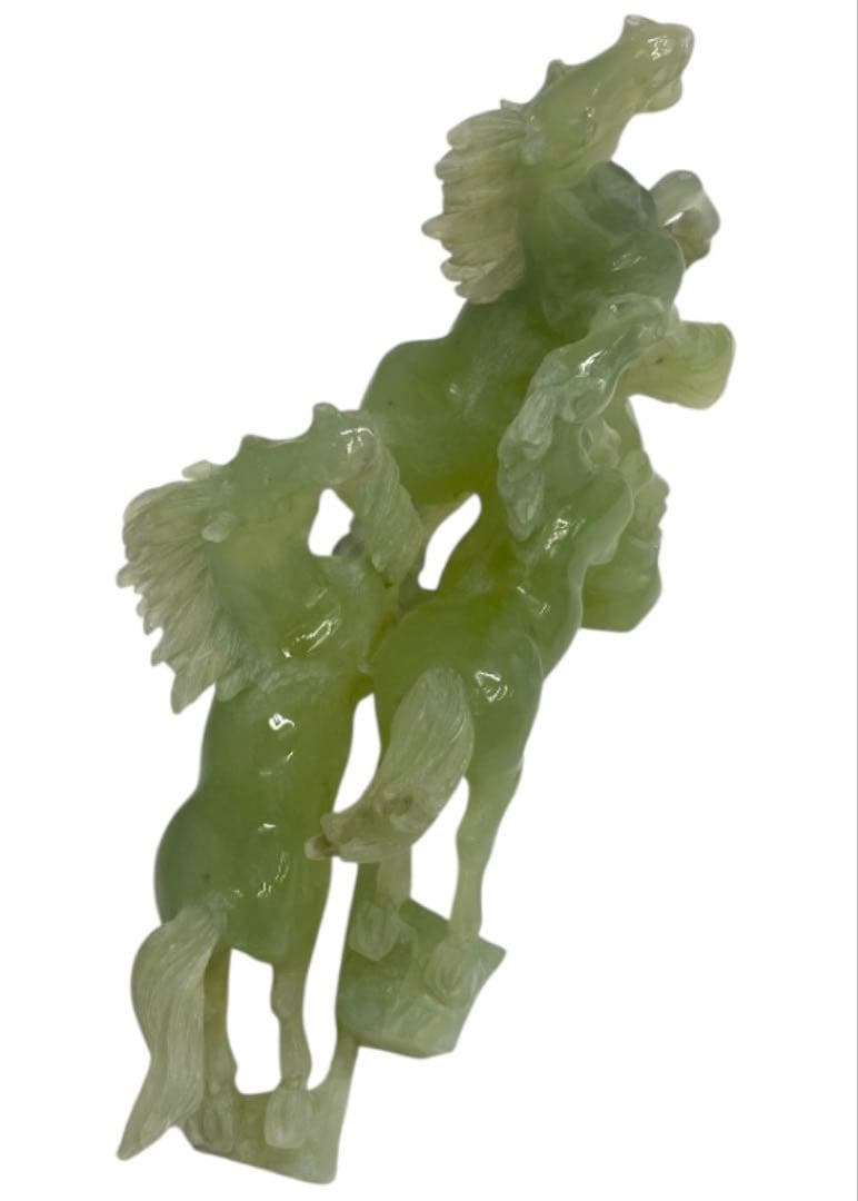 中国美術　翡翠　馬　縁起物　26セ207