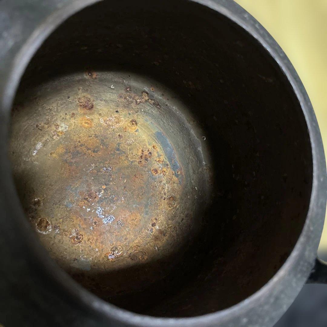 南部鉄器耕分堂鋳鉄製 大鉄瓶 3Lアラレ模様