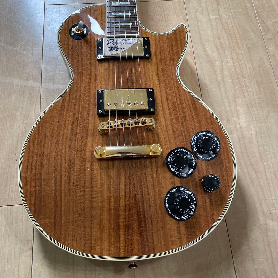 安い　Epiphone Les Paul Custom Koa Natural
