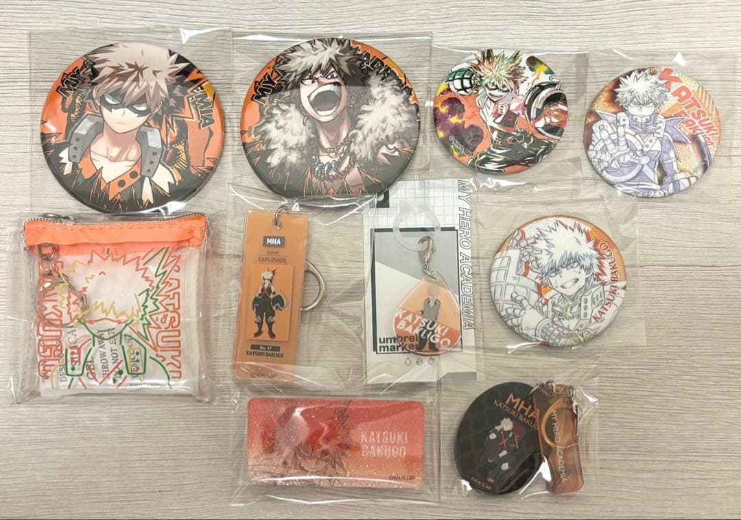 爆豪勝己 缶バッジ キーホルダー 10点セット