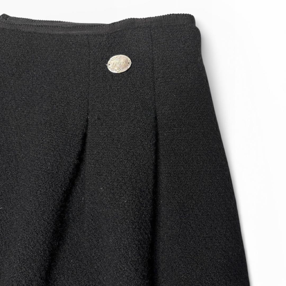 FOXEY フォクシー スカート フレア　秋冬　黒　膝丈　40 L