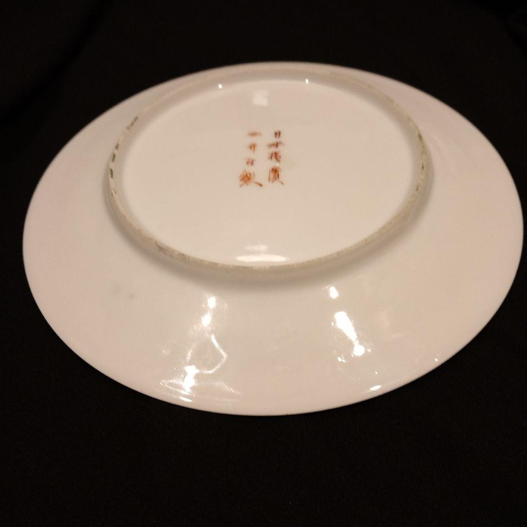 明治期　横浜焼　井村彦次郎　鶴　皿　骨董　里帰り　輸出品