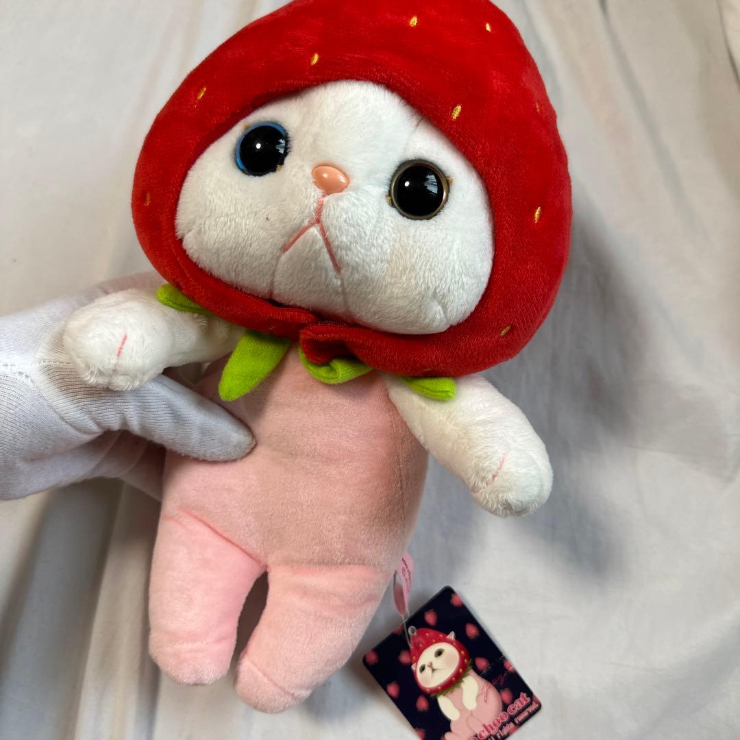 希少　choo choo ぬいぐるみ Mサイズ いちご　猫