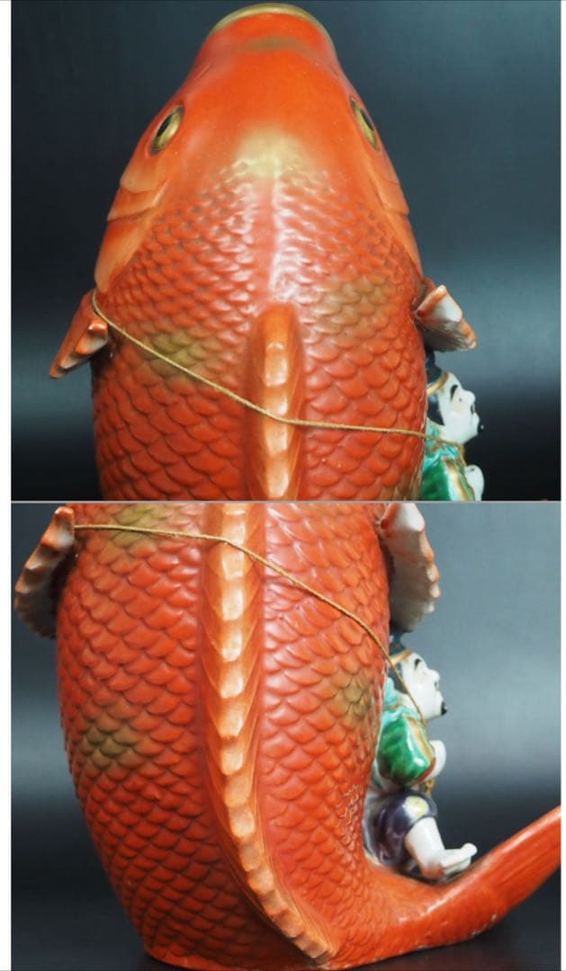 送料無料　明治時代　九谷恵比寿様　高さ31ｃｍ　迫力満点★大珍品★超レア★