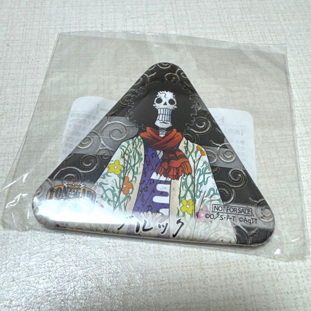 ワンピースタワー トンガリ缶バッジ ブルック&ステッカー&カード ブルックセット