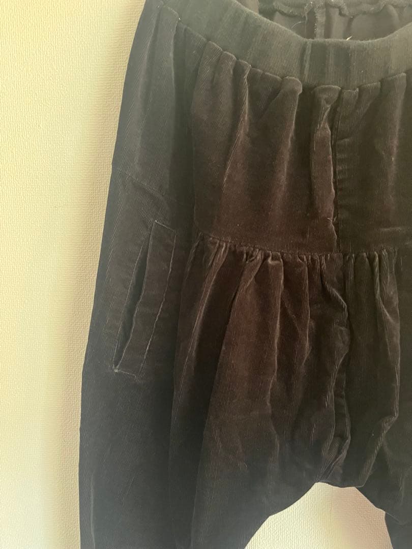 emeraldthirteen ブラック サルエル コーデュロイ