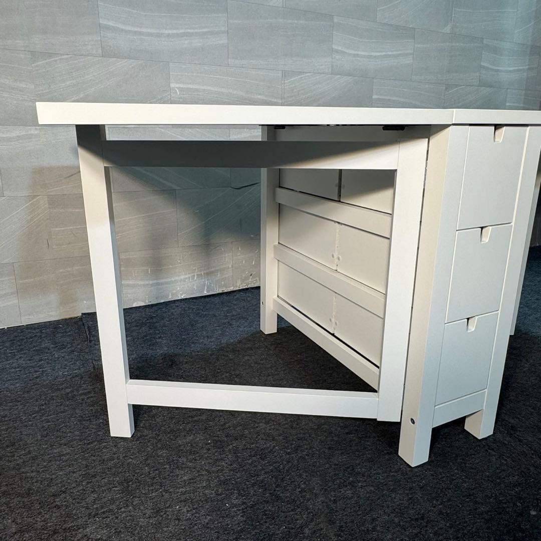 IKEA 伸縮テーブル ノールデンゲートレッグ チェア2脚セット d4752