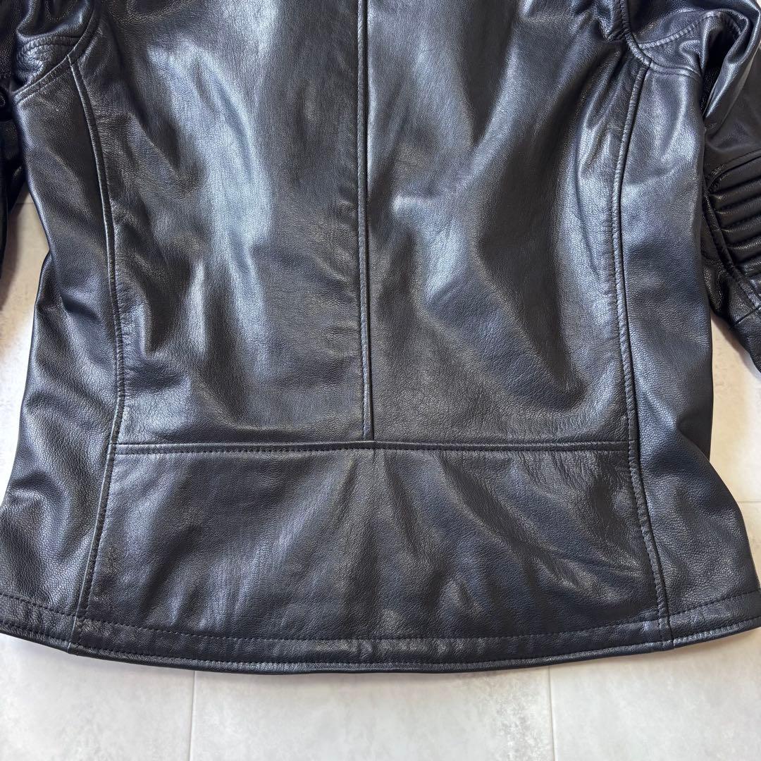 【美品】KADOYA ゴートレザーセミダブルジャケット FENNEL Lサイズ