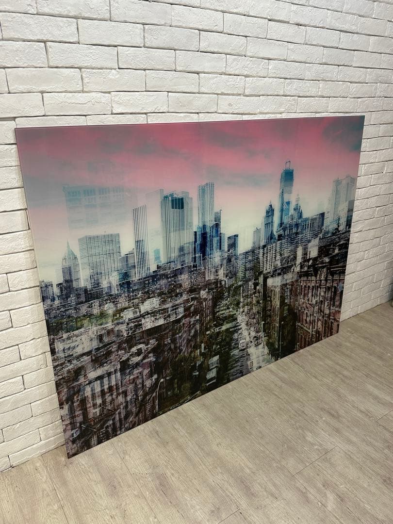 【東京都23区配送無料】定価8万円 ガラスアート 絵　ポスター　飾り　160cm