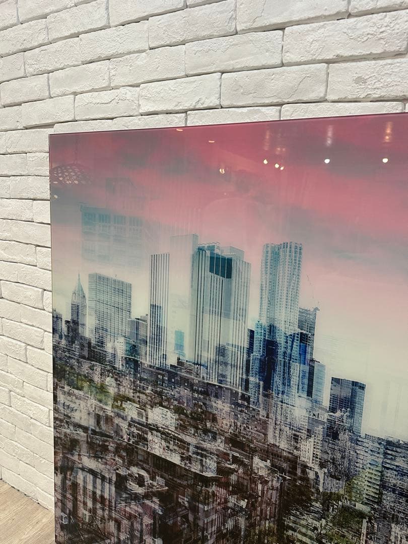 【東京都23区配送無料】定価8万円 ガラスアート 絵　ポスター　飾り　160cm