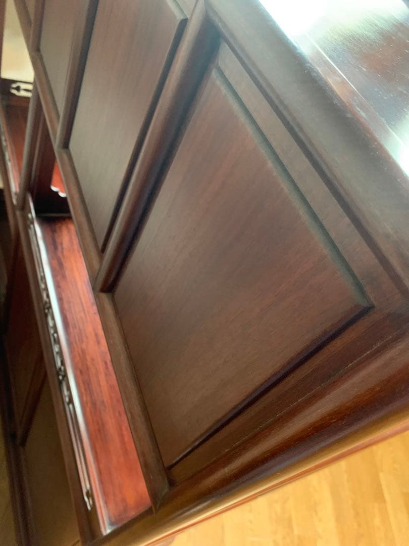 螺鈿細工 茶箪笥 昭和レトロ シェルフ 茶棚 貝 手作り 古道具