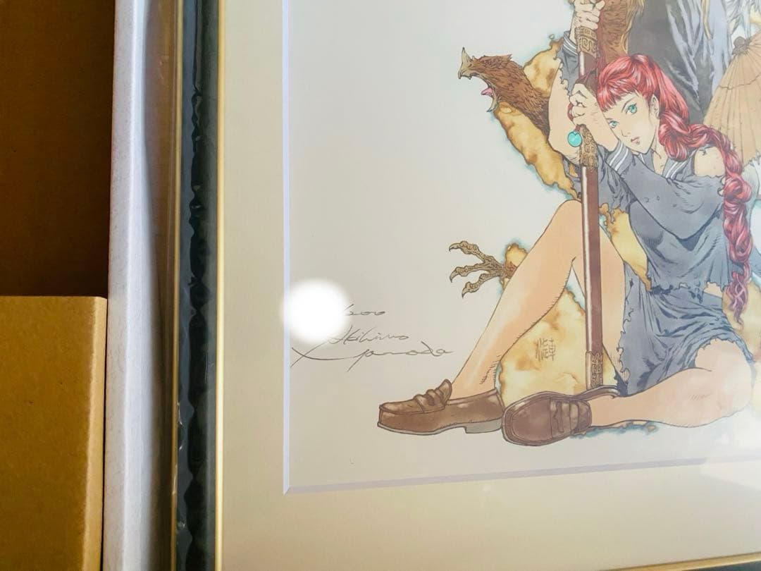 十二国記　山田章博　直筆サイン入り　複製原画　『久遠の庭2』 シリアルナンバー