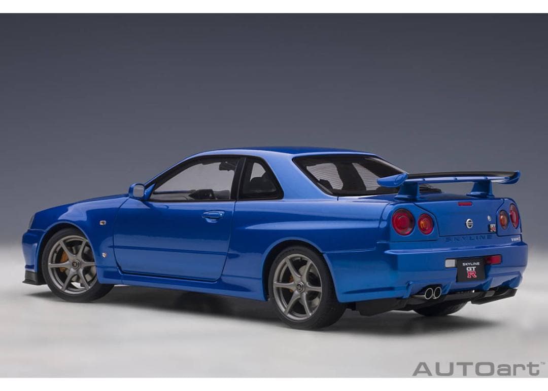 オートアート ニッサンスカイラインGT-R R34VスペックIIベイサイドブルー