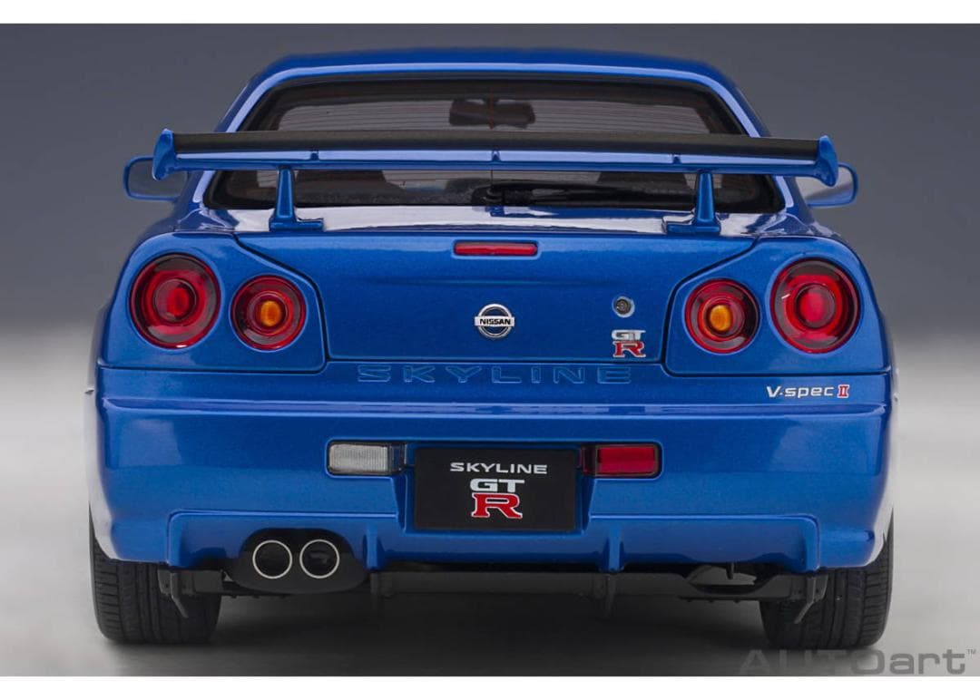 オートアート ニッサンスカイラインGT-R R34VスペックIIベイサイドブルー