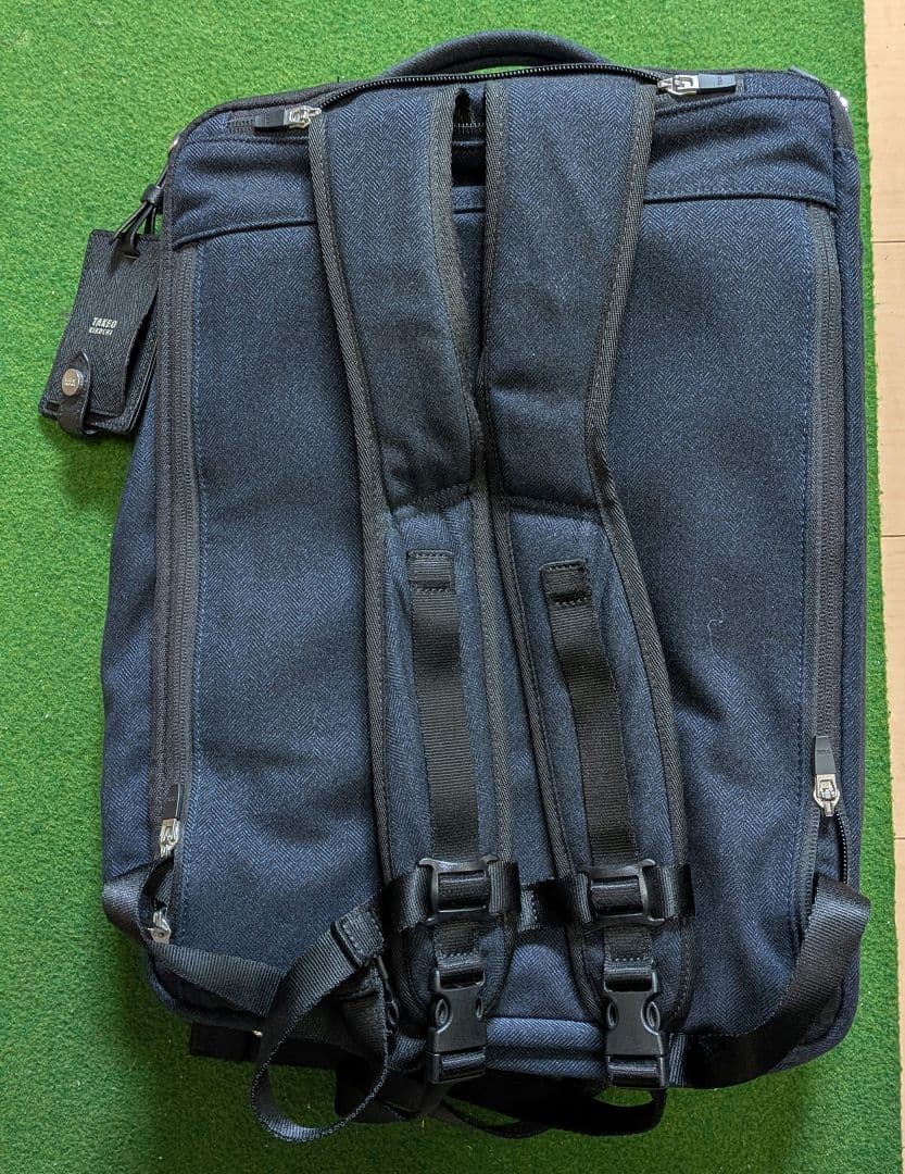 タケオキクチ　ネイビー ビジネスバッグ 中型