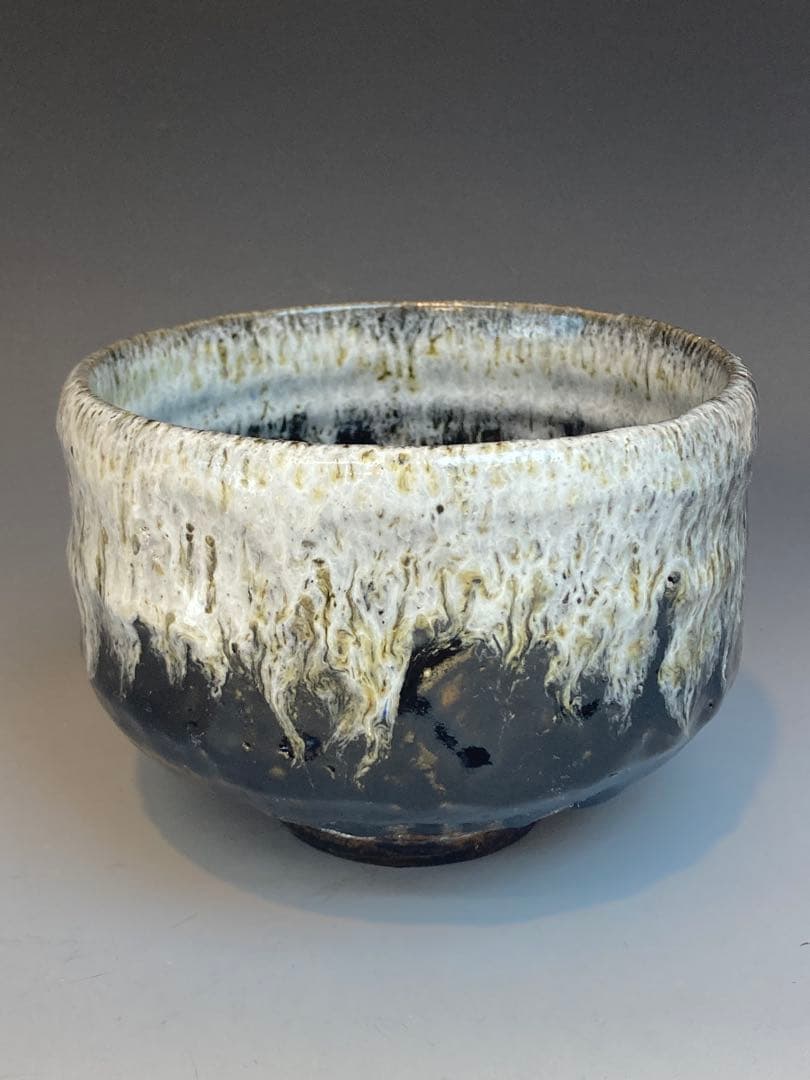 山根藤一 作 上神山焼茶碗 共箱 茶道具