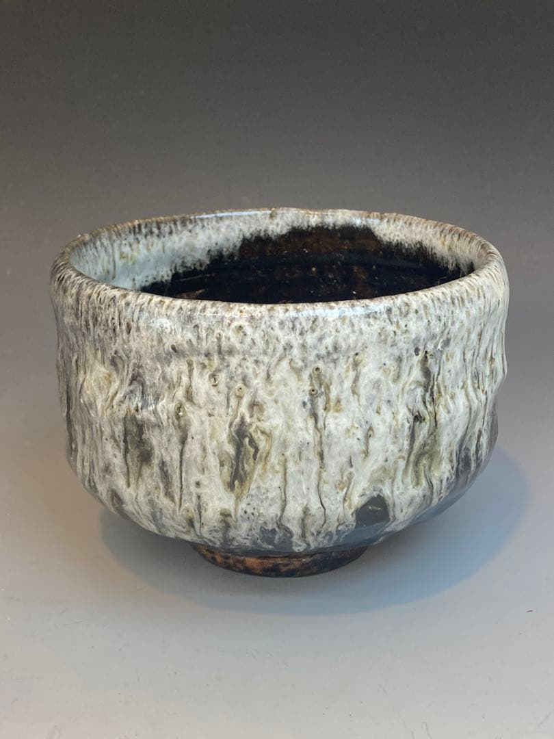 山根藤一 作 上神山焼茶碗 共箱 茶道具