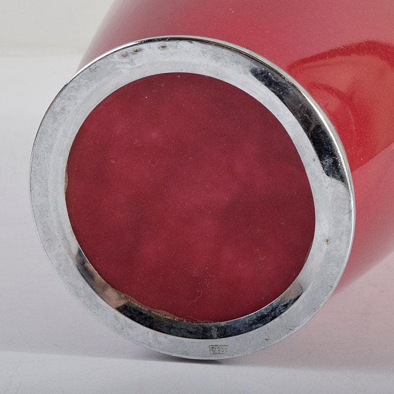 七宝焼　田村七宝工芸　カトレア文　花瓶　共箱　V　R9421