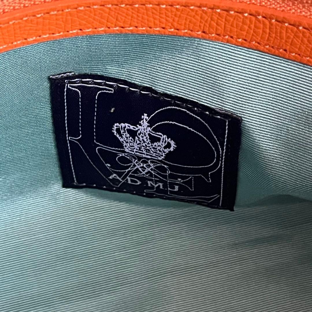 ✨未使用保管品✨　ADMJ 　ハンドバッグ　レザー　グレー　エンブレム