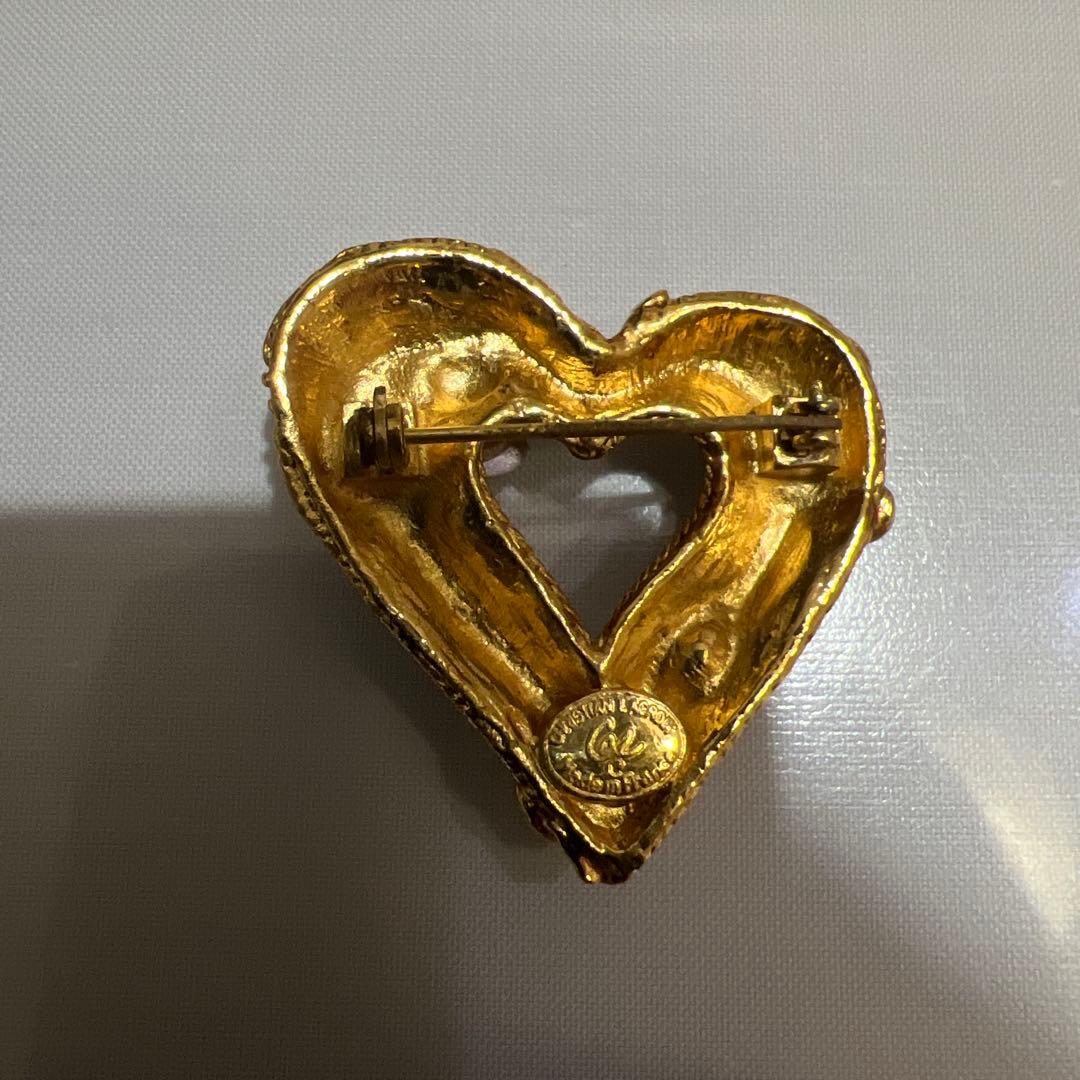 CHRISTIAN LACROIX ヴィンテージ ブローチ ハート
