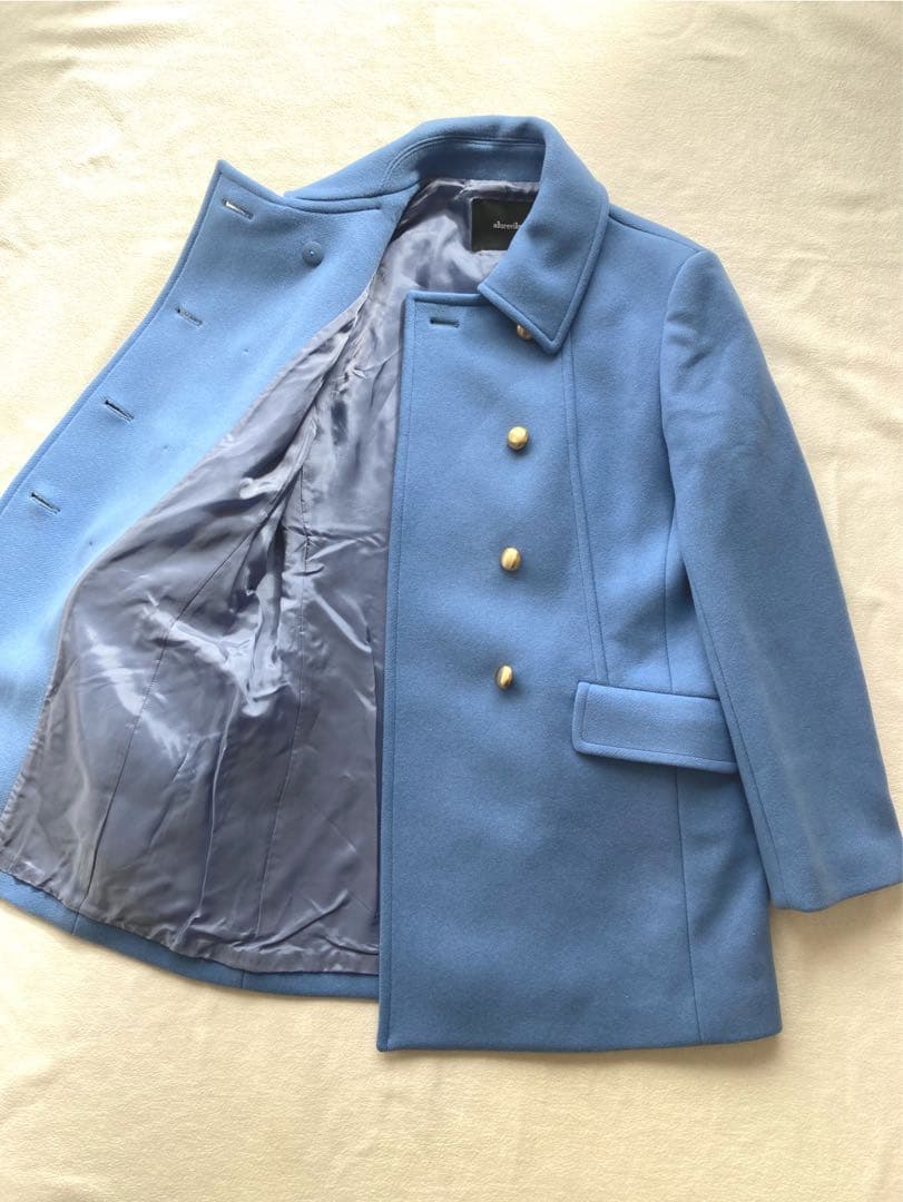 M inervaallureville 金ボタン　ダブルメルトンコート　2