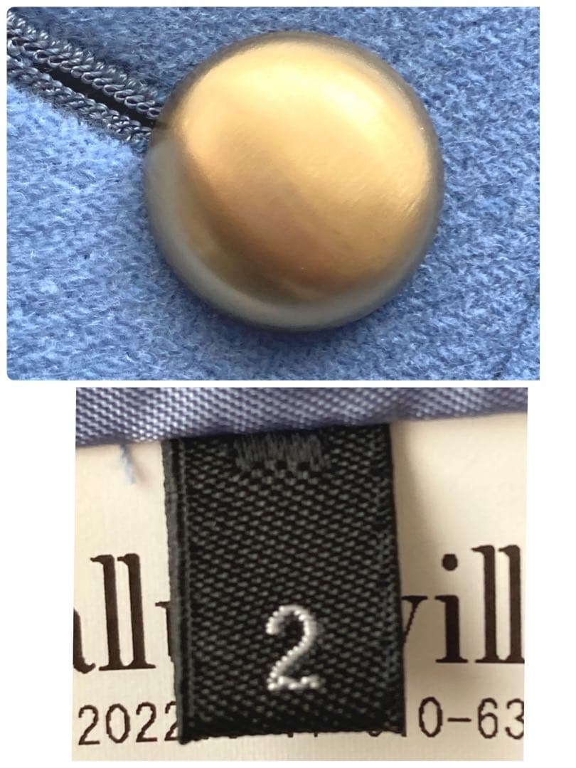 M inervaallureville 金ボタン　ダブルメルトンコート　2