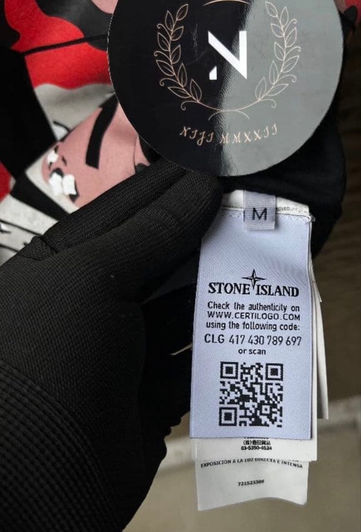 STONE  グラフィックTシャツ ブラック