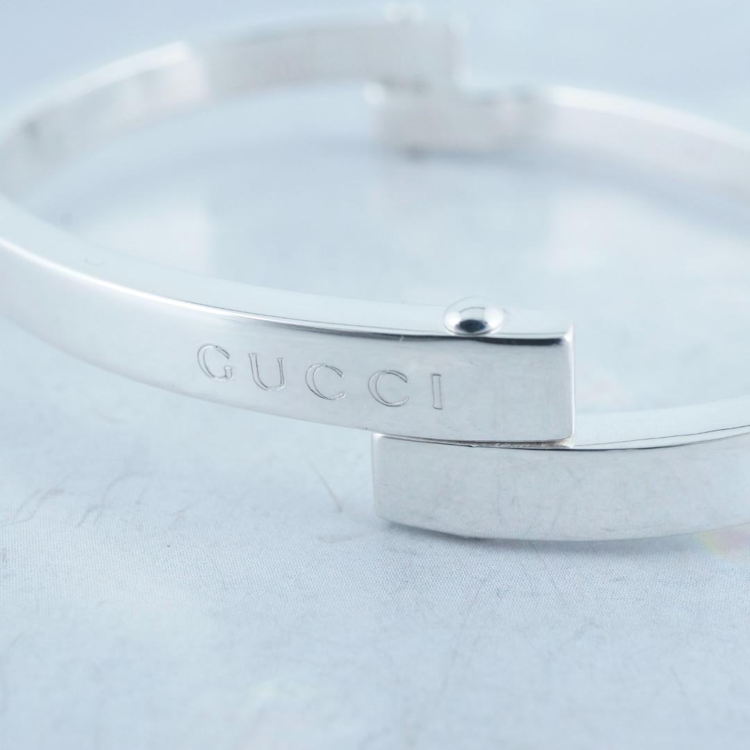新品仕上 グッチ プレート ブレスレット バングル 925