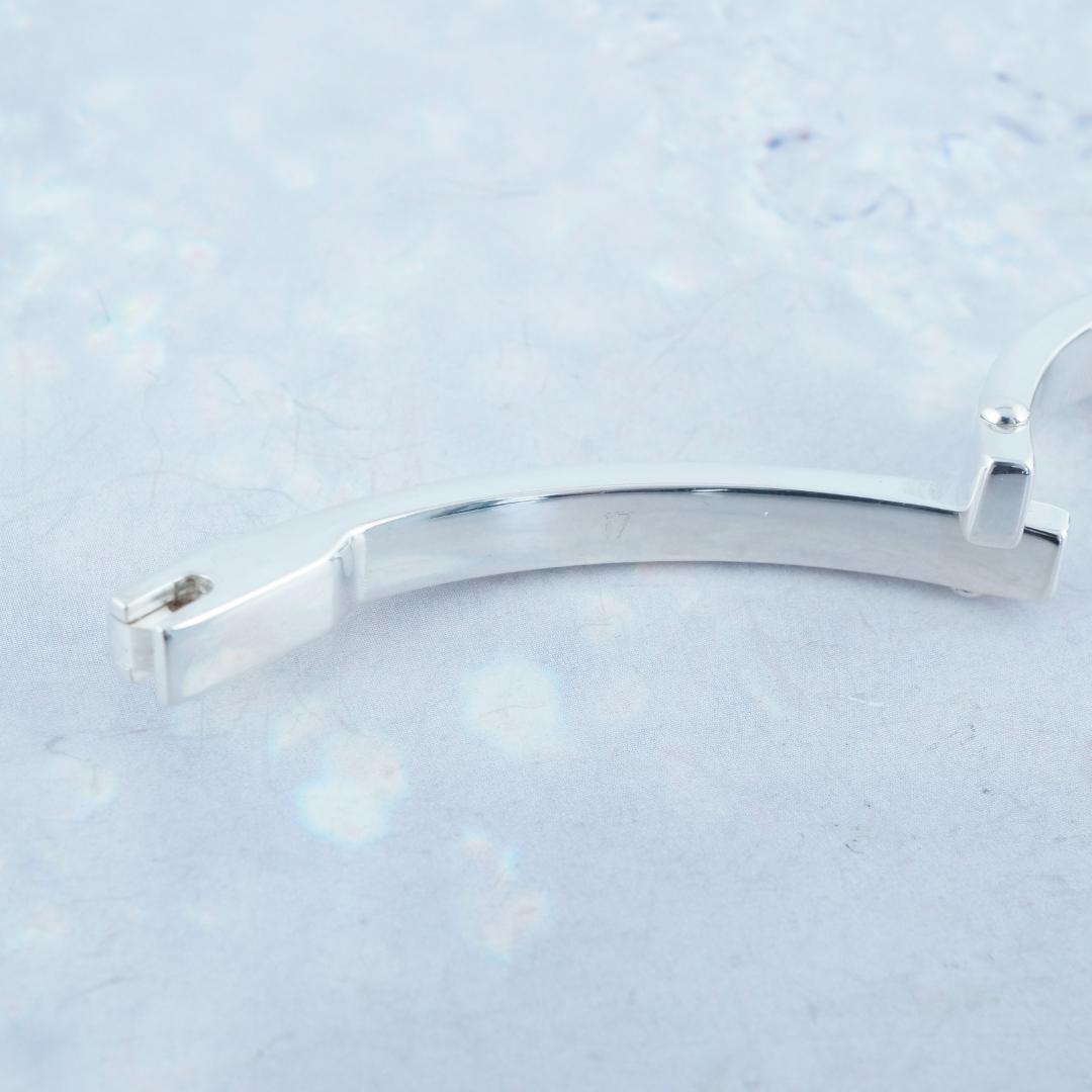 新品仕上 グッチ プレート ブレスレット バングル 925