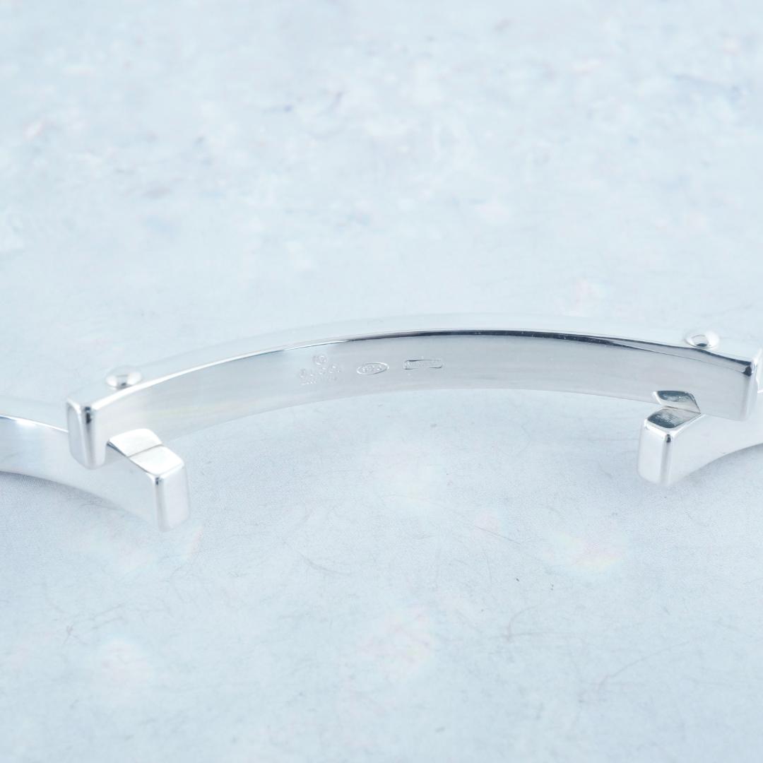 新品仕上 グッチ プレート ブレスレット バングル 925