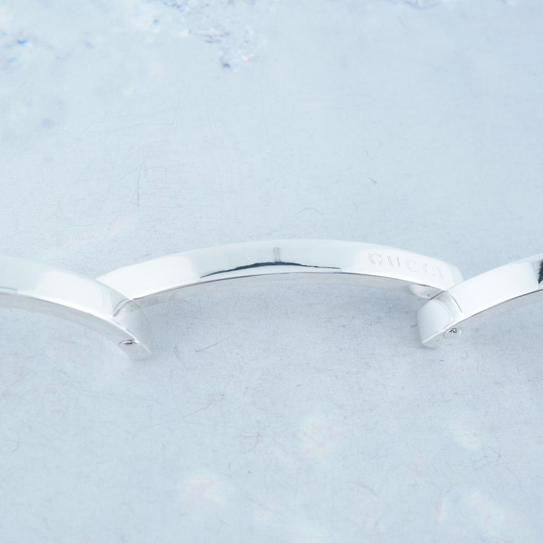 新品仕上 グッチ プレート ブレスレット バングル 925