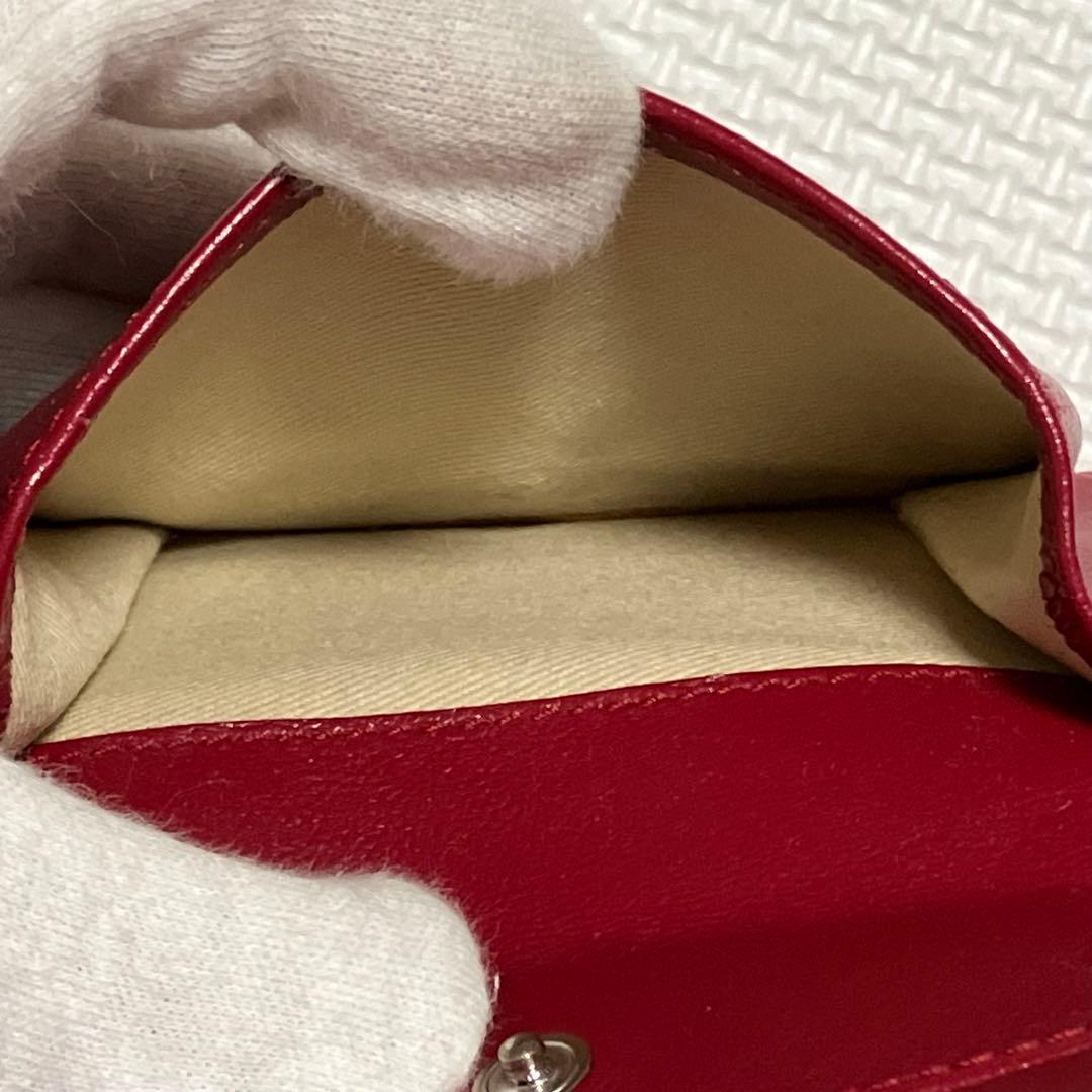 ・未使用　MARNI マルニ レザー二つ折り財布 黒×赤　ミニ財布　箱袋付き