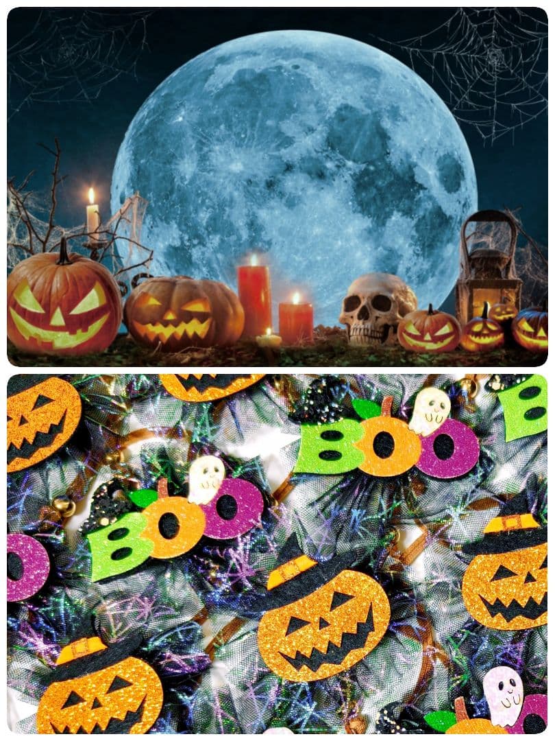 業務用　トリミングチョーカー　リボン　キラキラハロウィン　100個　10月