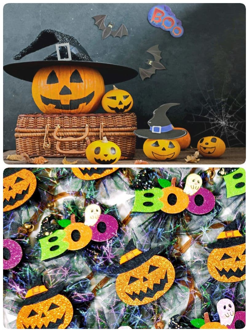 業務用　トリミングチョーカー　リボン　キラキラハロウィン　100個　10月