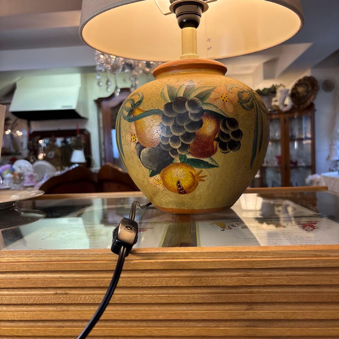 フルーツモチーフ テーブルランプ 陶器製