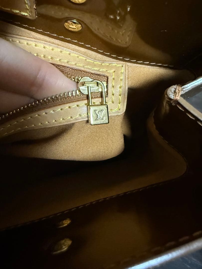 優　片面色移りLouis Vuitton ブロンズ ヴェルニ リードPM