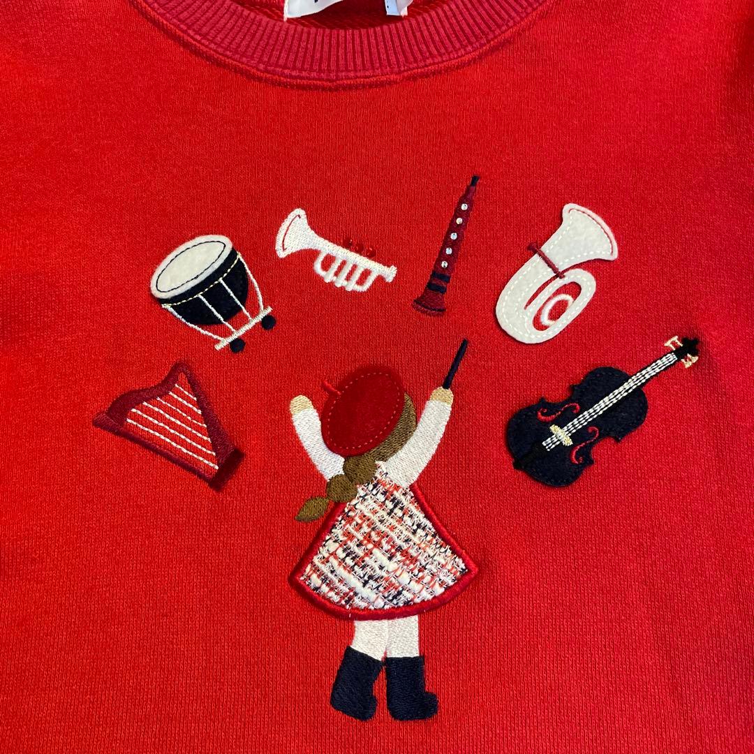 ファミリア　楽器　トレーナー　赤　110㎝