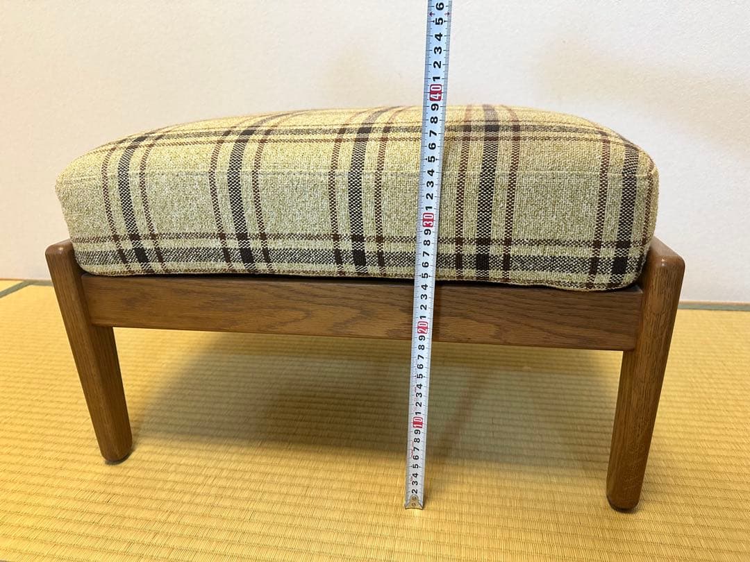 unico VISKA チェック柄オットマン