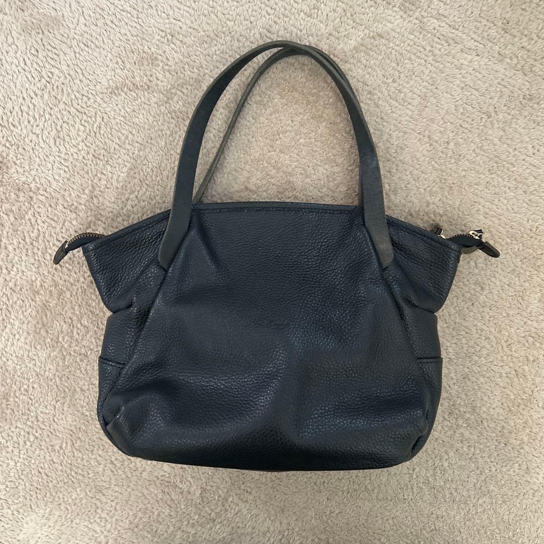 Ense アンサ　ジッパー付き レザー トートバッグ ミニ