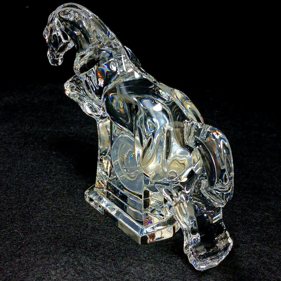 Y2799-1 バカラ ジャンピングホース 馬 置時計 横16㎝