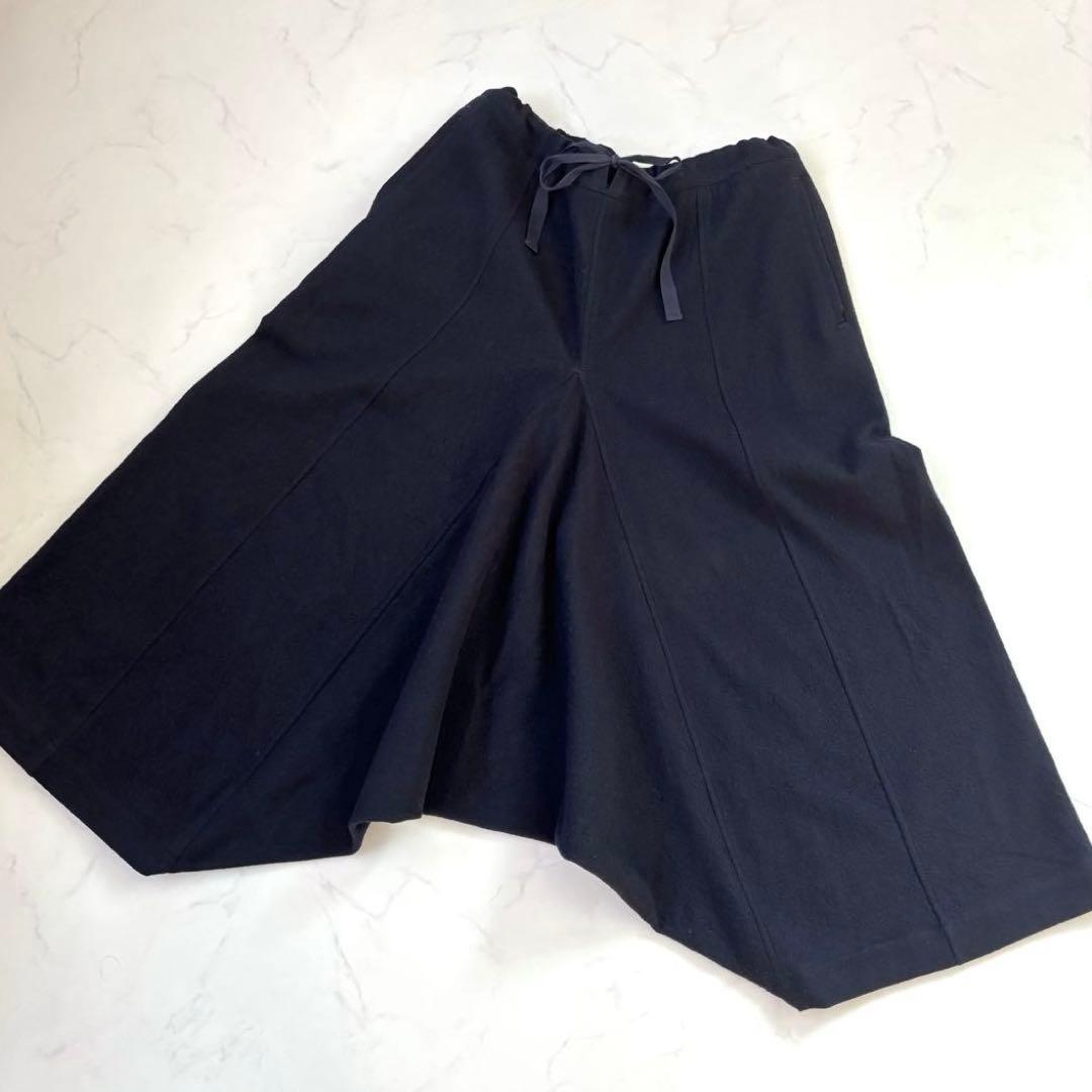 アーツアンドサイエンス サルエルパンツ メルトンウール 縮絨 日本製 ネイビー